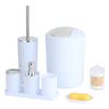 Conjunto de lavagem de galvanoplastia ondulado transfronteiriço de estilo europeu, banheiro, hotel, banheiro, latas de algodão de oito peças, kit de banheiro