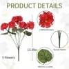 Flor Artificial Más Vendida en Amazon: Flor de Begonia Simulada, Flor Artificial para Bodas, Sala de Estar en Casa, Flor de Seda de Geranio, Flor Artificial Transfronteriza