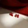 Nuevos Pendientes Rojos de Año Nuevo 2026, Pendientes del Zodiaco del Año del Caballo, Lindos y Festivos, Accesorios para Orejas de Riqueza y Prosperidad