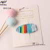 Horquilla para el pelo con forma de zanahoria, conejo y dibujos animados para niños, flequillo, pinza para el pelo rota, accesorios para el cabello de Corea del Sur