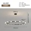 Lustre para Sala de Estar Minimalista Italiano Arte Criativa Anel Lâmpada Atmosférica Preta Vidro de Alto Padrão Feijão Mágico Lâmpada de Hall