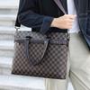 Portafolio a Cuadros para Hombre Negocios Portátil Hombro Bandolera Bolsa para Documentos de Computadora Bandolera para Hombre Negocios Casual