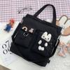 Bolsa de Tecido para Vela Feminina Transversal Grande Capacidade Estudante Aula Portátil para Carregar Livros Bolsa de Lona de Ombro Único e Duplo