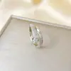 Anillo Ladrillo de Diseño Nicho de Alta Gama Lujo Accesible para Mujer Moda Europea y Americana Creativo Zirconia Chapado en Oro Anillo Abierto Ajustable