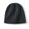 Gorro Espeso 100% Cachemira para Mujer Otoño e Invierno, Gorro de Punto de Cachemira Puro, Gorro Holgado que Protege las Orejas, Turbante Postparto, Gorro para Clima Frío