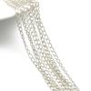 Plata 925 cadena cruzada calandrada cadena de cola cadena suelta para hacer pulsera collar aretes material de joyería accesorios