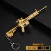 Peace Elite Jogo do Frango Anime Série Dourada Modelo Arma Chaveiro Pingente Presente Brinquedo Periférico Criatividade