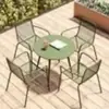 Juego de Mesa y Sillas de Hierro Forjado para Ocio al Aire Libre para Patio Abierto, Jardín, Villa, Cafetería, Cafetería, Combinación de Mesa y Sillas de Jardín