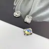 Versión coreana de accesorios de aleación de diamante cuadrado de alto sentido joyería de sirena colorida accesorios para el cabello dulces y geniales zapatos con agujeros material de flor