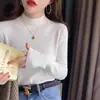 Top Térmico Gris para Mujer, Ropa Interior Otoño/Invierno, Se Puede Usar Como Prenda Exterior, Nuevo Estilo Suéter de Punto con Cuello Semi-Alto