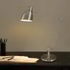 Lámpara de escritorio de lectura de aprendizaje con protección ocular inteligente de brazo largo plegable de metal simple nórdico, lámpara de mesa de noche de dormitorio, envío gratis