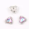 Hebilla de Cristal con Forma de Corazón Torcido, Borde Soldado, Strass, Cuatro Garras, Encaje, Accesorios para Ropa, Vestido, Accesorios para el Cabello, Garras Cosidas a Mano