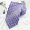 Gravatas de Seda Masculinas no Atacado em Estoque, Estilos Primavera e Verão, Gravatas de Seda Amora Tecidas em Jacquard Formais de Negócios Casuais, 7cm