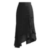 Falda Irregular de Nicho Inspirada en el Diseño para Mujer, Falda Larga hasta la Rodilla de Cintura Alta con Volantes y Ajustada a la Cadera de Cola de Pez, Primavera/Verano 2026