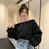 Sudadera Casual Holgada de Manga Larga con Hombros Descubiertos para Mujer 2026 Primavera y Otoño de AliExpress en Stock