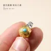 Cobre Antiguo Dorado DIY Incrustado Turquesa Espaciadores Cuadrados de Tres Vías Zakiram Accesorios Galvanizados Pulsera Collar