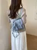 Mochila de Mezclilla Estilo Universitario de Diseño de Nicho para Mujer 2026 Nueva Moda Versátil Multiusos Bolso de Hombro Cruzado