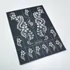 Plantilla de tatuaje de henna calada, flor de mano para novia india, plantilla de henna pintada a mano, plantilla de coincidencia para tatuaje de jugo