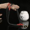 Pulsera de cuentas Xizang de 108 cuentas de 8 mm, retro, estilo nacional, pulsera de esmalte coloreado, pulsera de juego roja de los estados en guerra al por mayor