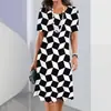Impresión digital 3D impresión geométrica tridimensional vestido elegante para mujer 2024 comercio exterior transfronterizo caliente nuevo