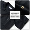 Uniformes de Chef de Manga Longa para Primavera e Outono para Cozinha Catering Restaurantes Restaurante Roupas de Trabalho de Chef Masculino Uniformes de Chef Brancos com Texto Imprimível