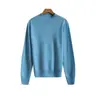 Suéter de cachemira para mujer, color liso, cuello semi alto, tejido de punto holgado, otoño/invierno 26, suéter de lana como capa base