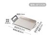 Bandeja Rectangular de Acero Inoxidable con Dos Asas de Estilo Escandinavo, Fondo Plano, para Café, Pastel, Postre, Bandeja para Servir Cuadrada para el Hogar