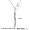Cadena de Malla de Acero Inoxidable Colgante de Malla Tejida de Gama Alta Europeo y Americano Collar Geométrico Rombo Colgante Cadena de Clavícula Accesorios de Perlas