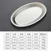 Prato de Peixe Retrô de Aço Inoxidável Prato Oval Prato para Rolo de Arroz Prato Criativo em Forma de Denier Prato para Churrasco Prato para Hot Pot Bandeja Aparência