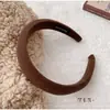 Faixa de Cabelo Esponja Headband Celebridade da Internet marrom Outono e Inverno Acessórios de Cabelo Avançados Grampos de Cabelo Novo Estilo