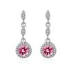 Pendientes largos y redondos con borlas de circonitas Super Flash de TikTok para mujer, nuevos y elegantes pendientes de moda de Corea del Sur para mujer