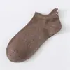 Meias Cruzadas Xiyin Zhuji da Temu, Meias de Cano Curto Bordadas com Rosto Sorridente, Meias de Cano Curto Finas Respiráveis Casuais para Mulheres