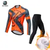 Ropa de Ciclismo de Otoño Xingheng para Hombre Nueva Ropa de Ciclismo Transpirable y Pantalones Ropa de Ciclismo Estampada Tops Largos Transfronterizo