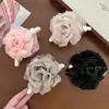 Pasador Retro de Perla y Rosa para Mujer Nuevo Estilo 2025 Pinza de Tiburón en la Parte Posterior de la Cabeza, Pinza Elegante de Agarre, Pinza para el Cabello