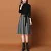 Vestido Suéter para Combinar con un Abrigo, Nuevo Estilo Otoño e Invierno para Mujer, Elegante Vestido Largo de Punto para Vestir por Capas