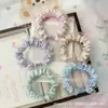 Sanrio Flor de Renda Intestino Grosso Cuidado com o Cabelo Faixa de Cabelo Fofa Desenho Animado Coração de Menina Pequeno Fresco Doce Anel de Intestino Alta Elasticidade