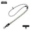 Lanyard para Teléfono Móvil al por Mayor de Fábrica Cuerda Trenzada de 8 mm Correa Cruzada para Teléfono Móvil Colgante de Muñeca Tres en Uno Lanyard Antiperdida para el Cuello