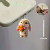 Protetor de Poeira para Celular Gato Raivoso Acrílico Popular Transfronteiriço 2D Pingente Tipo-C Fofo