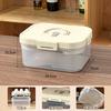 Caja de Almacenamiento Transparente para Juego de Té Sala de Estar con Tapa Tetera Kung Fu Almacenamiento a Prueba de Polvo con Compartimento Escurridor Bandeja de Té Estante de Almacenamiento
