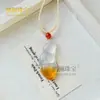 Pingente de Calcedônia Cor de Gelo de Alta Qualidade, Fivela da Paz de Ágata Colorida como Doce, Pingente de Jade Fashion para Casal em Formato de Pipa