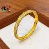 Pulseira Torcida Céu Estrelado de Ouro Areia Estilo Semelhante de Xiaohongshu com Pontos de Diamante, Pulseira com Fecho, Personalizada, Requintada, Cobre Banhado a Ouro, Joia de Mão