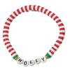Europeu e Americano Transfronteiriço Argila Macia de Natal Letra Inglesa HOLLY JOLLY Natal Pulseira Artesanal conjunto Atacado