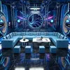 Sofá Personalizado para Bar KTV, Boate, Sala de Festa em Villa, Sofá para Sala de Karaokê, Cabine em Forma de U para Lounge Bar, Mesa de Centro