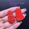 Nuevo colgante de Guanyin de cinabrio natural de alto contenido, collar de Guanyin con jarrón de tesoros de doble cara de arena roja, directo del fabricante