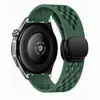 Adequado para Huawei Watchgt7 Silicone Perfurado Líquido Fivela Dobrável Magnética Embutida Pulseira de Relógio 22mm Universal Xiaomi