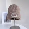 Chapéu de Lã Quente Fresco com Apliques de Pedras Coloridas Estilo Coreano para Mulheres Inverno Fofo Doce Chapéu de Ponto Chapéu Pulôver Tendência