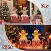 Caneca 2D de Homem de Gengibre com Luzes Decorações de Natal para Casa Interior e Exterior Pátio Jardim da Frente Terraço Exibição