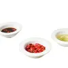 Plato de cerámica para salsa, plato para salsa de dumplings, plato casero con forma de sombrero de paja para condimentos, plato para salsa de soya, plato para vinagre, plato para condimentos, plato para snacks, uso comercial
