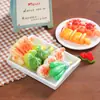 Comida criativa de simulação para brincar espetinhos de churrasco couve-flor material DIY gel de creme elástico de cabelo grampo de cabelo acessórios casa de boneca pequenos enfeites