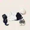 Conjunto de Ropa de Verano con Dibujos Animados para Bebés y Niños Pequeños, Camiseta Blanca con Cuello para Niños y Niñas Combinada con Pantalones Cortos Casuales Negros, Conjunto de Dos Piezas